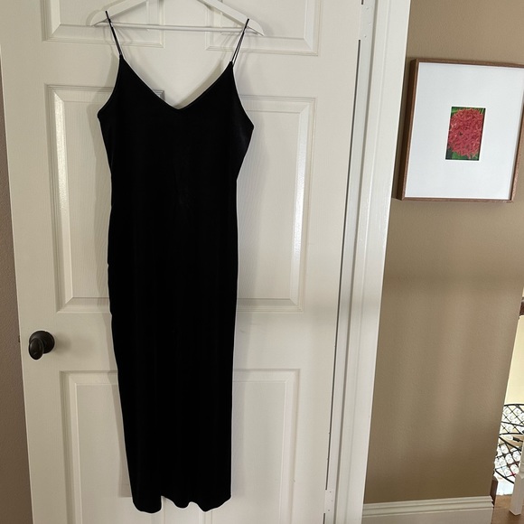 Like New Free People Velvet FP Intimately Maxi Slip Dress in Black - Picture 4 of 13